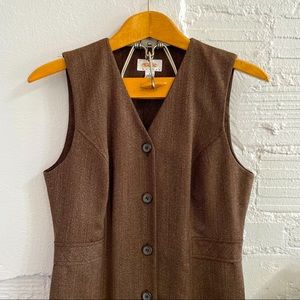 talbots button-up vest dress